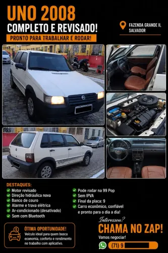 Fiat Uno Mille 1.0 Fire/ F.flex/ Economy 4P 2008