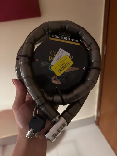 Tranca Digiklone para Moto e Bicicleta, Corrente Antifurto de Aço Reforçado com 1 Metro