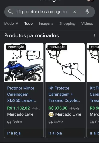Protetor de carenagem lander 250 + Descanso Central