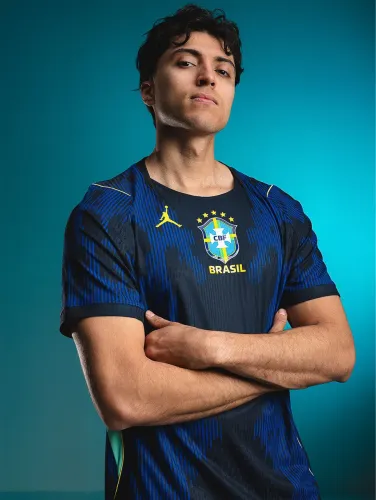 Camisa do Brasil azul jogador 26/27 - copa do mundo 