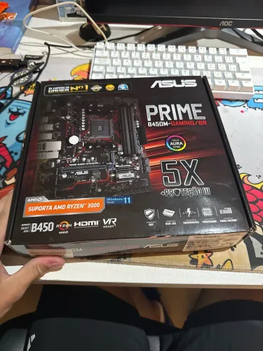 Placa-Mãe ASUS Prime B450M-Gaming/BR AM4 - Na Caixa / Funcionando 100%