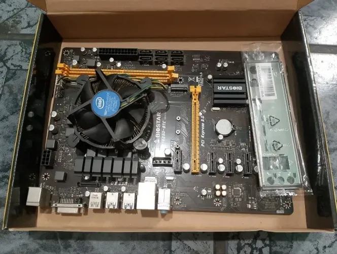 PLACA MÃE INTEL PENTIUM DDR4 6x PCIEX + WIFI + FONTE