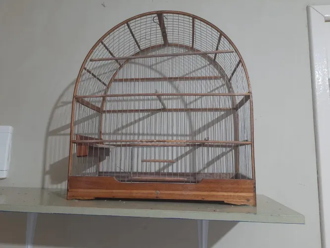 2 gaiolas - uma de fibra e uma de arame - as duas por 150 reais