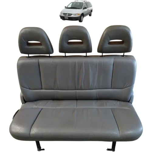 Banco Couro Traseiro Chrysler Grand Caravan 2000 7 Lugar Cinza