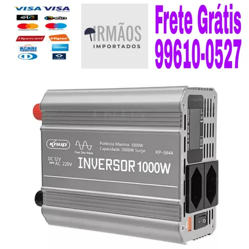 Inversor 1000w 12/220 Senoidal Onda Pura