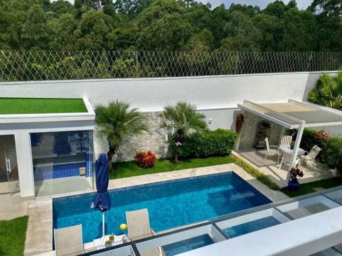 Casa de alto padrão para locação em condomínio no Tamboré 11, Santana de Parnaíba-SP: 3 qu