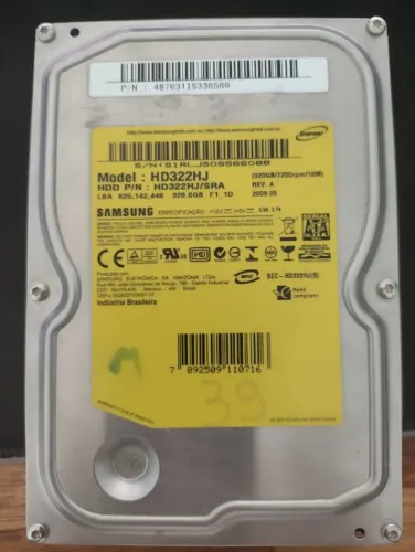 Hd 320gb Samsung Hd322hj Sata 7200rpm