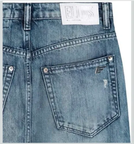 Saia jeans midi da ELLUS, nova é original!