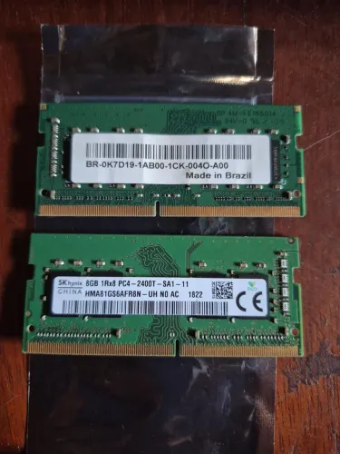 Kit com 2 memórias RAM 8GB DDR4 2400MHz - 16GB