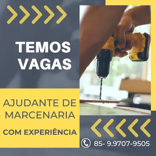 AJUDANTE DE MARCENARIA COM EXPERIÊNCIA