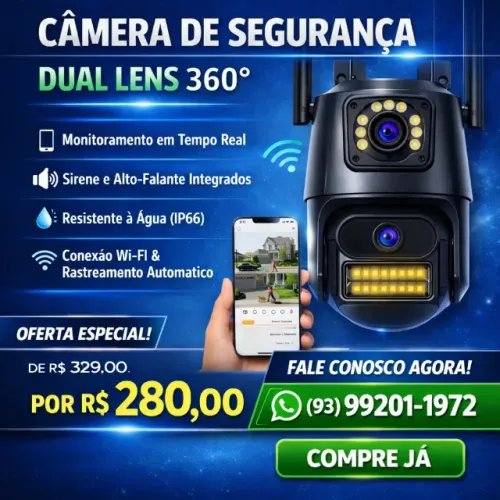 Câmera De Segurança Inteligente - Monitore Sua Casa Pelo Celular Em Tempo Real