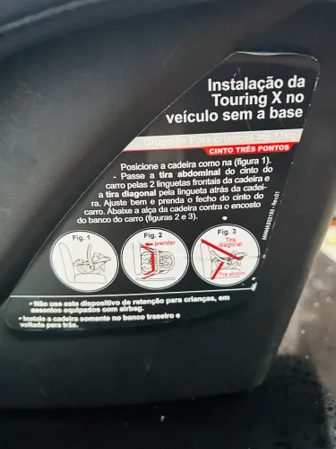 Bebê Conforto Burigotto Touring X Preto - Cadeira até 13kg