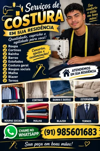 Serviços de costura en sua residência apartir dec100.00