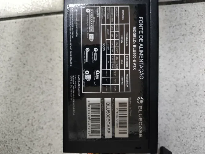 Fonte blucase 500w