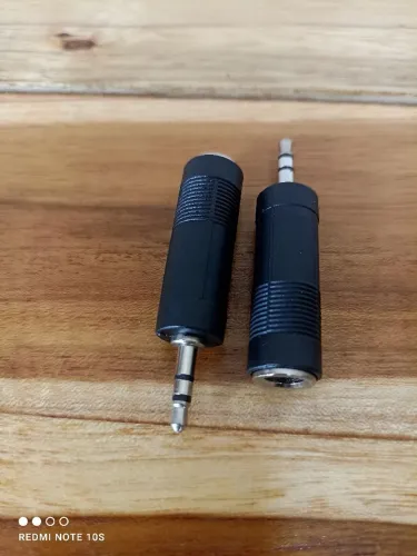 Adaptador de áudio P2 x P10 e P10 x P2 / SUPER OFERTA