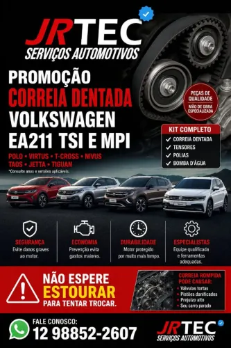 Troca correia dentada VW ea211 polo nivus virtus golf up TSI mpi