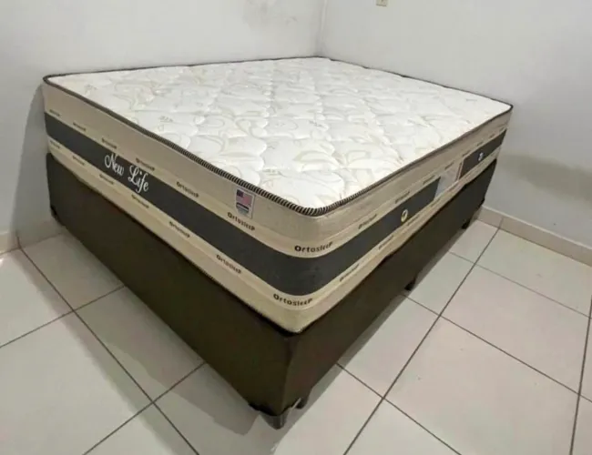 Cama box casal molas ensacadas ate 10x sem juros
