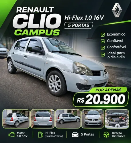 Renault Clio Campus Hi-flex 1.0 16V 5P 2009