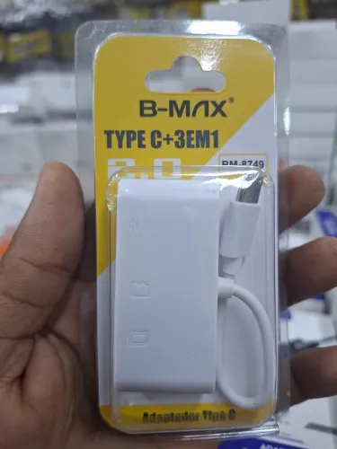 Adaptador Otg 3 em 1 leitor usb e cartão de memória