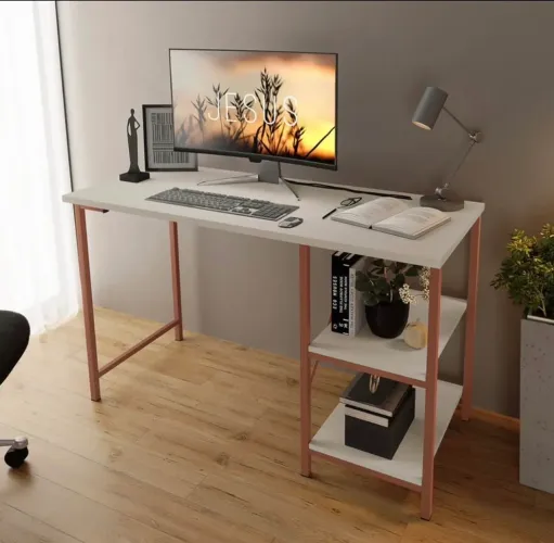 Escrivaninha Rose Gold | Off White - R$ 150,00