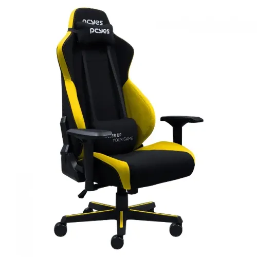 Cadeira Gamer Pcyes Mad Racer V8 Turbo Yellow, Tecido, Reclinável - WZetta