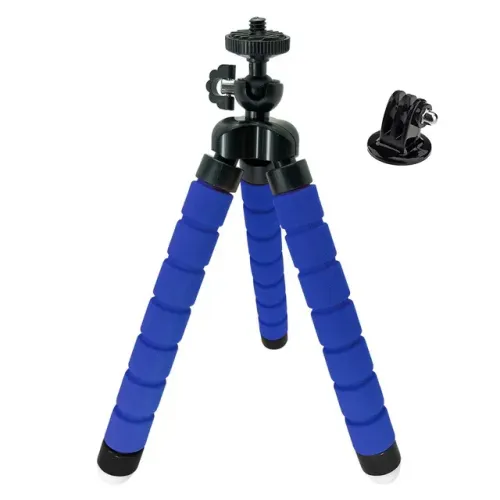 Tripé de Mesa Flexível Esponja Octopus Gorillapod para GoPro Azul
