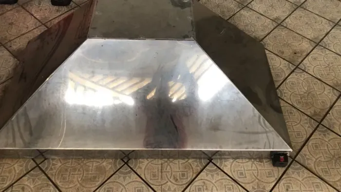Coifa industrial em inox 1,20 x0,60 completa