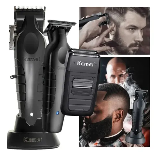 Kit completo de barbeiro - Máquina profissional - 110v 220v