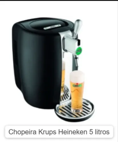 Vende-se Cervejeira Krups Heineken 5 litros