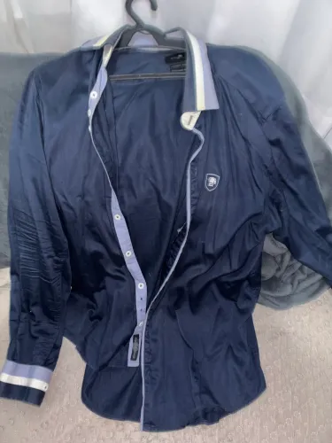 Camisa Social Broomer Algodão Egípcio Azul Marinho Tam. G