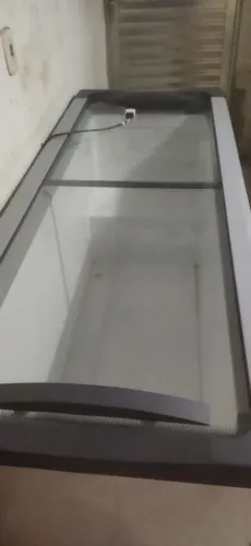 Freezer horizontal da metal frio 