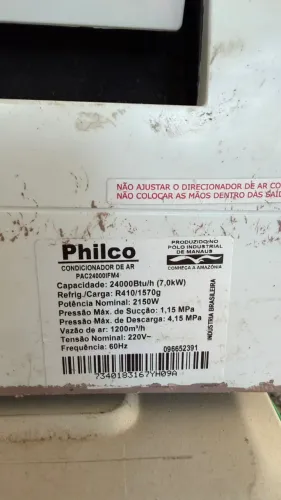 Ar-condicionado Philco 24.000 BTUs - R$ 1.500,00