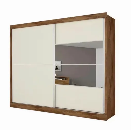 Guarda-Roupa Casal com Espelho (Portas de Correr) - Excelente Estado!