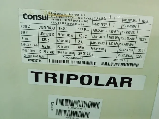 Freezer Vertical Consul 142 litros 