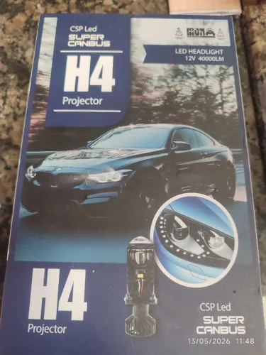 Lâmpada h4 alta e baixo juntos canhão projetor
