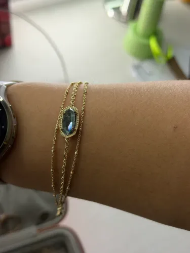 Pulseira bracelete kendra scott pedra verde 