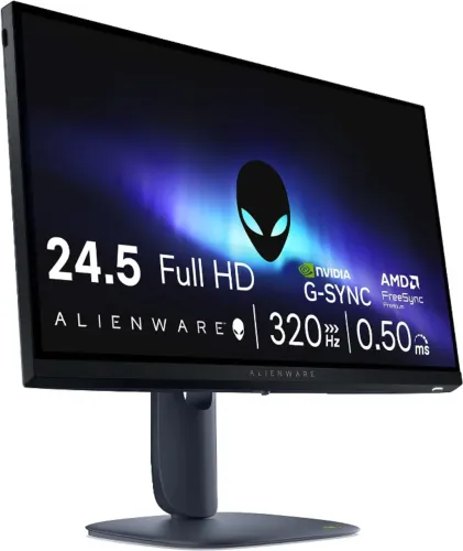Monitor Gamer Dell Alienware 25" FHD 320Hz, 0,5ms, IPS, DP/HDMI, FreeSync, 12x 142,60