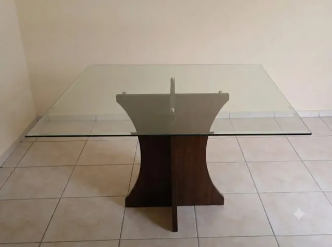 Mesa de vidro 6 lugares