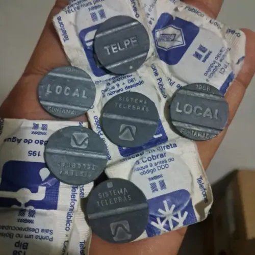 Antiga Cartela Lacrada 5 Fichas Telefônica TELPE