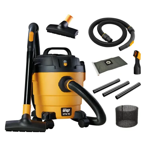 Aspirador de Pó e Água WAP GTW 10 1400W 10L Potente Completo Casa Carro Oficina