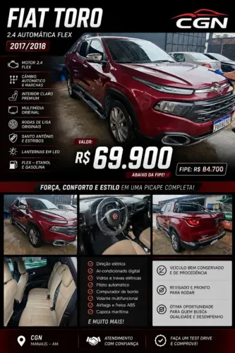 Fiat Toro Freedom Road 2.4 16V Flex Aut. 2018
