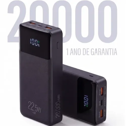 POWER BANK - CARREGADOR PORTÁTIL - 20.000maH - ENTREGA GRÁTIS