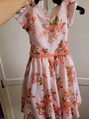 Vestido Seminovo 7 anos Florido