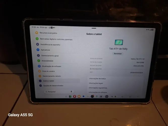 Vendo tablet A 11 mais sansung entrada pra chip 5g