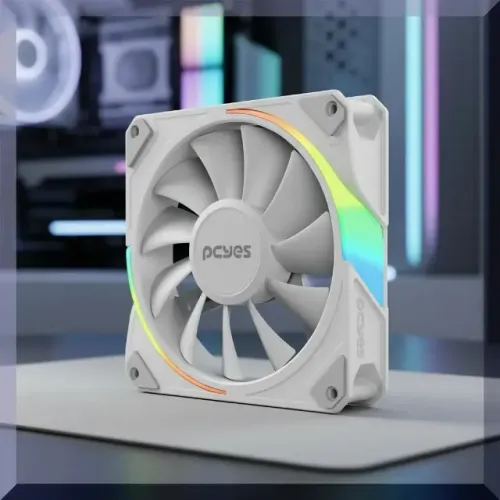 Cooler de Gabinete Sangue Frio 3 ARGB Branco 120mm Pcyes Pronta Entrega