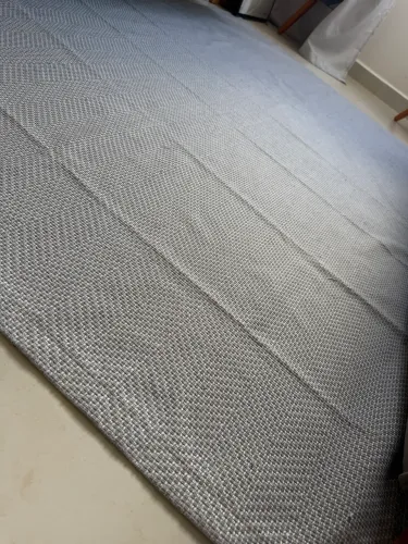 Tapete novo jacguard cinza claro