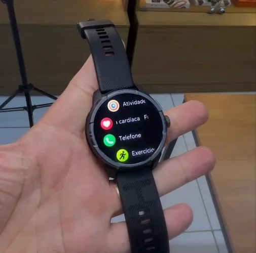 Relógio Smart Solar Ultra GPS Integrado Tela AMOLED, A prova Dàgua, Recebe faz Chamadas.
