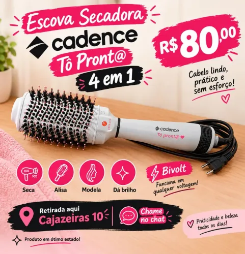 Escova Secadora Cadence 4 em 1 - Bivolt