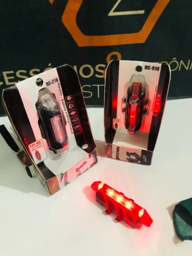Luz Traseira Recarregável para Bike - cores Vermelho ou Branco