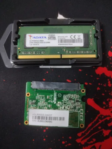 RAM 4GB Lenovo + SSD ADATA SU650 240GB SATA ? Funcionando Perfeitamente